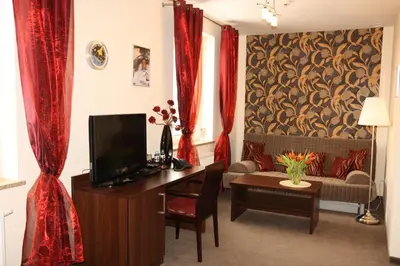 Telewizja i/lub zestaw kina domowego w obiekcie Hotel Kosmonauty Wrocław-Airport