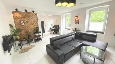 Część wypoczynkowa w obiekcie Stylowy Apartament w sercu Uzdrowiska