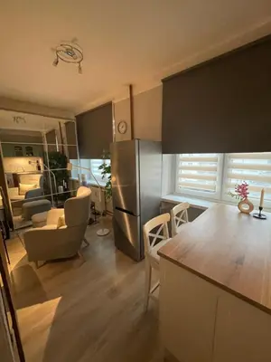 Część wypoczynkowa w obiekcie Tiny Studio Pyskowice with parking