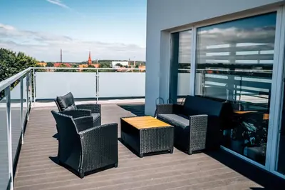 Balkon lub taras w obiekcie Wyspiańskiego Apartament