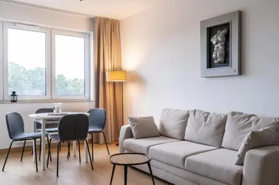 Część wypoczynkowa w obiekcie RentPlanet - Apartament Miedziana