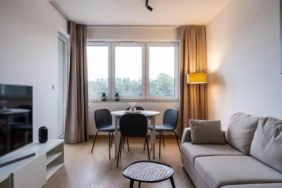 Część wypoczynkowa w obiekcie RentPlanet - Apartament Miedziana