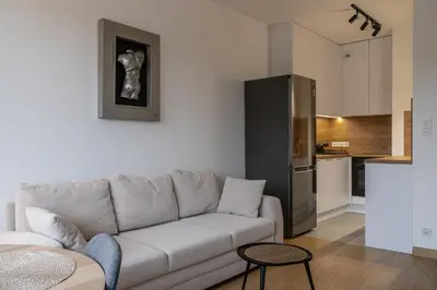 Kuchnia lub aneks kuchenny w obiekcie RentPlanet - Apartament Miedziana