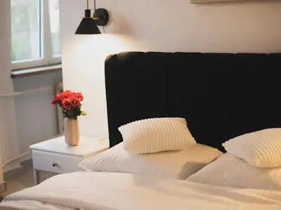 Łóżko lub łóżka w pokoju w obiekcie Dan Apartament, Self check-in
