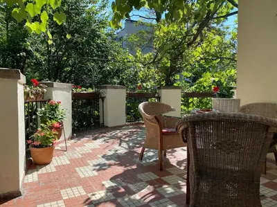 Ogród w obiekcie Oaza Borek - Stylowy Apartament
