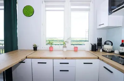 Kuchnia lub aneks kuchenny w obiekcie Apartament Złota Piaskowa