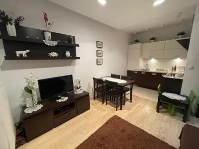 Kuchnia lub aneks kuchenny w obiekcie Mieszkanie Serce Natury w Polanicy Zdrój