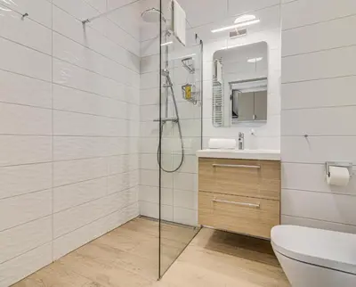 Łazienka w obiekcie RentPlanet - Apartamenty Dmowskiego