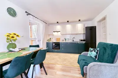 Kuchnia lub aneks kuchenny w obiekcie Apartamenty Sowi Most