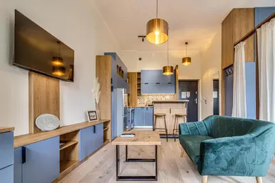 Kuchnia lub aneks kuchenny w obiekcie RentPlanet - Apartament Powstańców Śląskich