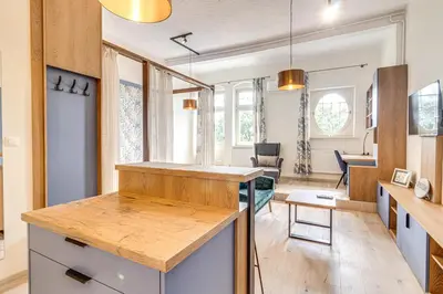 Część wypoczynkowa w obiekcie RentPlanet - Apartament Powstańców Śląskich