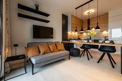 Telewizja i/lub zestaw kina domowego w obiekcie Wrocław Studio - Balcony, Fitness - by Rentujemy