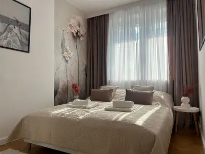 Łóżko lub łóżka w pokoju w obiekcie Old Town Stay Wrocław