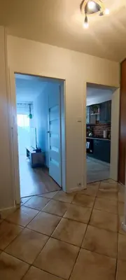 Łóżko lub łóżka w pokoju w obiekcie Apartament Lubin