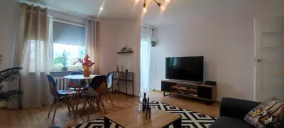 Telewizja i/lub zestaw kina domowego w obiekcie Apartament Lubin
