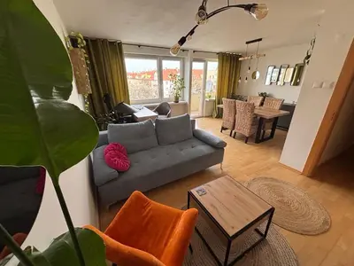 Część wypoczynkowa w obiekcie Stylowe mieszkanie w centrum Opola