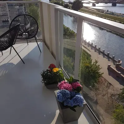 Balkon lub taras w obiekcie Nad Mostami