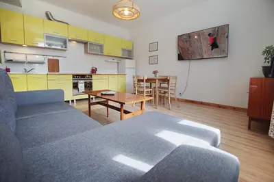 Kuchnia lub aneks kuchenny w obiekcie Apatrament Morawka 19