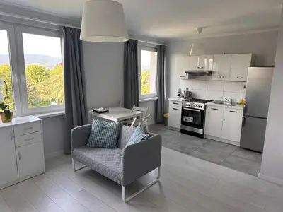 Kuchnia lub aneks kuchenny w obiekcie APARTAMENT OS ZŁOTE 5d