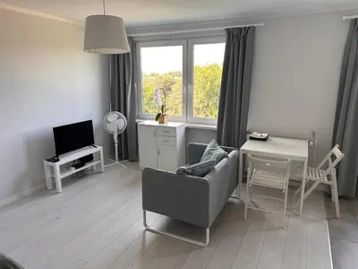 Telewizja i/lub zestaw kina domowego w obiekcie APARTAMENT OS ZŁOTE 5d