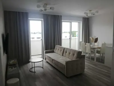 Część wypoczynkowa w obiekcie Apartament na Letniej Klimatyzacja