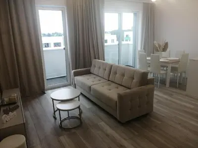 Część wypoczynkowa w obiekcie Apartament na Letniej Klimatyzacja