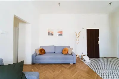 Część wypoczynkowa w obiekcie Duże mieszkanie w samym Rynku
