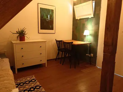 Część wypoczynkowa w obiekcie Lemuria Pokoje Hostel Chojnowska A