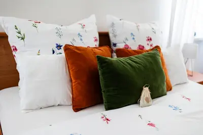 Łóżko lub łóżka w pokoju w obiekcie Na Krótkiej