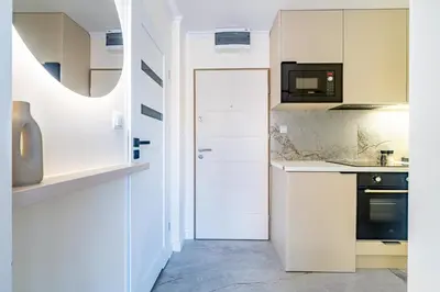 Kuchnia lub aneks kuchenny w obiekcie Apartament Przyjemny, Klimatyzacja, PW INVEST HOME