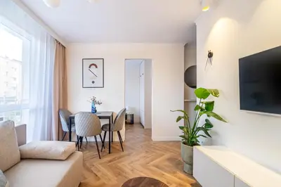 Telewizja i/lub zestaw kina domowego w obiekcie Apartament Przyjemny, Klimatyzacja, PW INVEST HOME