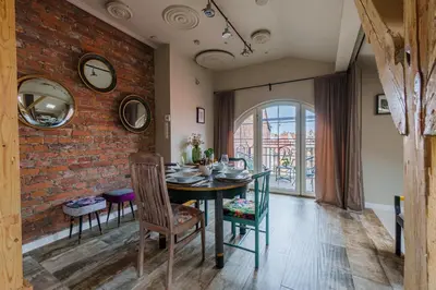 Część wypoczynkowa w obiekcie Golden Rooftop Apartment-OldTown