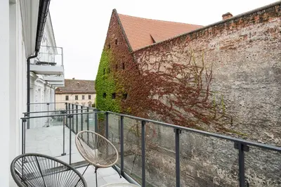 Balkon lub taras w obiekcie Apartament Przy Bulwarze