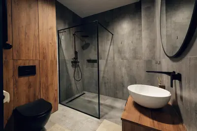 Łazienka w obiekcie Apartament Pod Wzgórzem z Sauną, Jacuzzi i Basenem