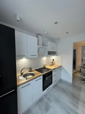 Kuchnia lub aneks kuchenny w obiekcie Apartament NOWE MIASTO