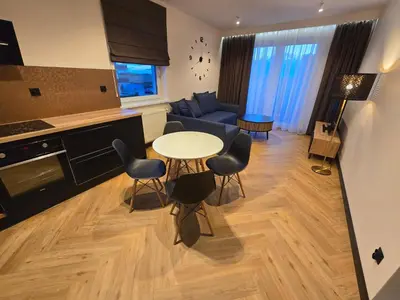 Kuchnia lub aneks kuchenny w obiekcie Apartament Zielone Łąki