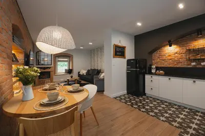 Kuchnia lub aneks kuchenny w obiekcie Apartament Chili - Sudeckie Historie