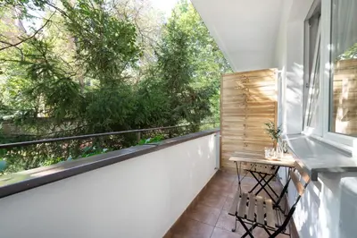 Balkon lub taras w obiekcie Patro Apartament 1 Wrocław Centrum