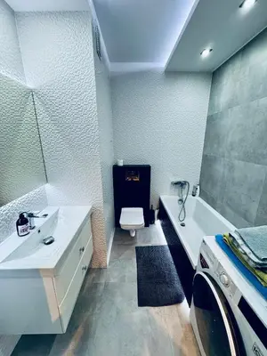 Łazienka w obiekcie Przytulny apartament z widokiem