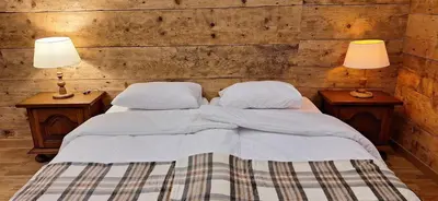 Łóżko lub łóżka w pokoju w obiekcie Jesionówka Apartamenty