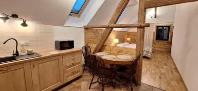 Kuchnia lub aneks kuchenny w obiekcie Jesionówka Apartamenty