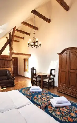Łóżko lub łóżka w pokoju w obiekcie Jesionówka Apartamenty