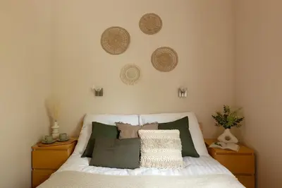 Łóżko lub łóżka w pokoju w obiekcie Apartament za Tężnią