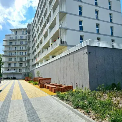 Budynek, w którym mieści się apartament