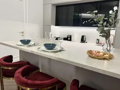 Zestaw do parzenia kawy i herbaty w obiekcie 2-pokojowy apartament z jacuzzi w centrum Top widok!