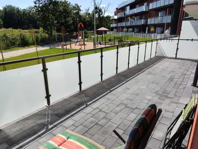 Balkon lub taras w obiekcie Apartament przy przystani