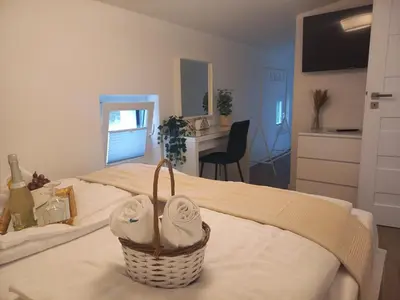 Telewizja i/lub zestaw kina domowego w obiekcie Cityhouse Lubliniec Modern holiday residence for business and family stays