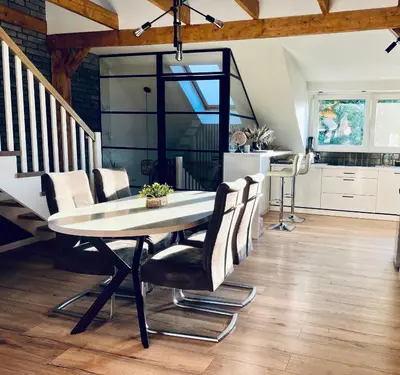 Kuchnia lub aneks kuchenny w obiekcie Apartament dwupoziomowy BALI