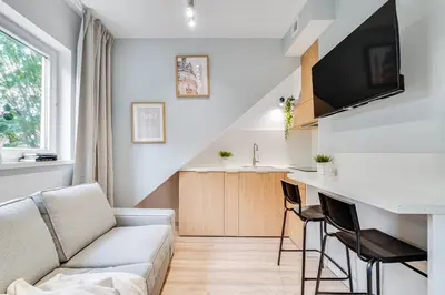 Telewizja i/lub zestaw kina domowego w obiekcie COMFISTAY Dubois 31 - City Access and Free Parking