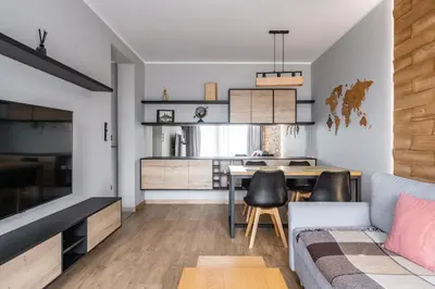 Kuchnia lub aneks kuchenny w obiekcie RentPlanet - Apartament Małopanewska